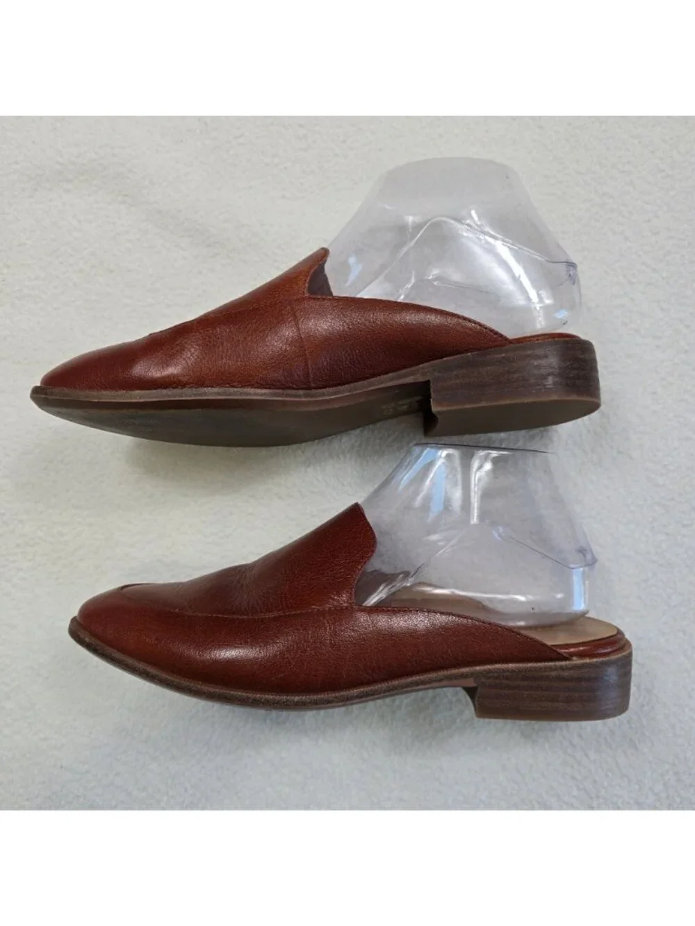 Madewell Frances Size 7.5 Slip-On Brown Leather Mule Loafer Flats Pointed Toe - Picture 5 of 8